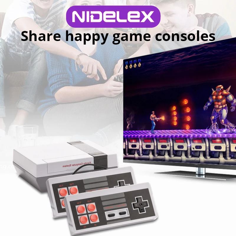 Console de jeu vidéo rétro avec sortie AV, consoles TV, 500 jeux classiques intégrés, manette de jeu pour touristes, lecteur de jeu pour David, N, ES