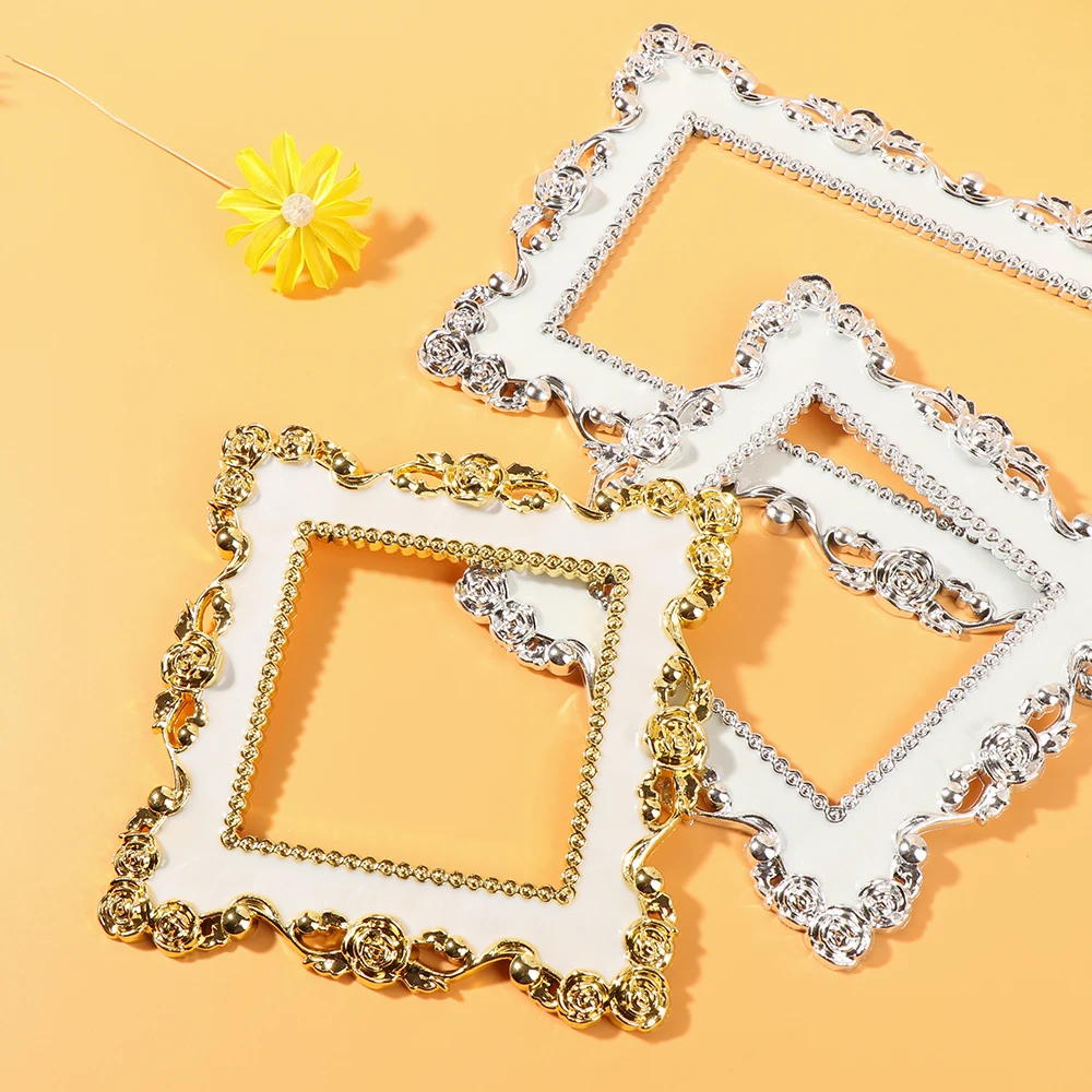 1Pcs Elegante Rose Gold Silber Rand Licht Schalter Abdeckung Harz Einzigen Doppel Surround Steckdose Rahmen Wand Aufkleber Büro Wohnkultur